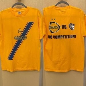Vintage GALAXY L.A. vs. Cochivas USA Yellow Soccer T-Shirt Size Medium
